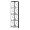 Monarch Specialties Bookshelf, Bookcase, Etagere, Corner, 4 Tier, 60"H, Office, Bedroom, Metal, Laminate, Grey, Black I 3647 - alternate 1
